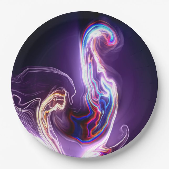 Artsy Swirls Paper Plate (Front)