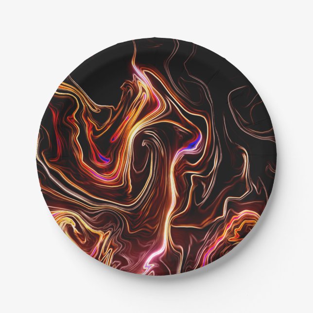 Artsy Swirls Paper Plate (Front)