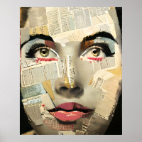 Artsy Unique Digital Art | Pretty Lady Abstract