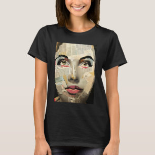 Artsy Unique Digital Art   Pretty Lady Abstract T-Shirt