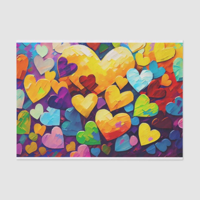 Artsy Valentine Tissue Paper (Front)