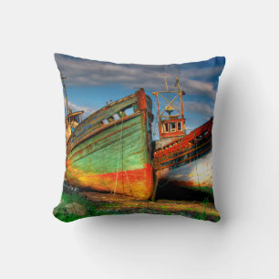 Artsy Vintage Ships Cushion