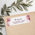 Artsy Watercolor Return Address<br><div class="desc">Custom printed return address labels to coordinate with our Artsy holiday collection. This modern design features an abstract burgundy watercolor background. Personalise it with your name and return address or other custom text.</div>