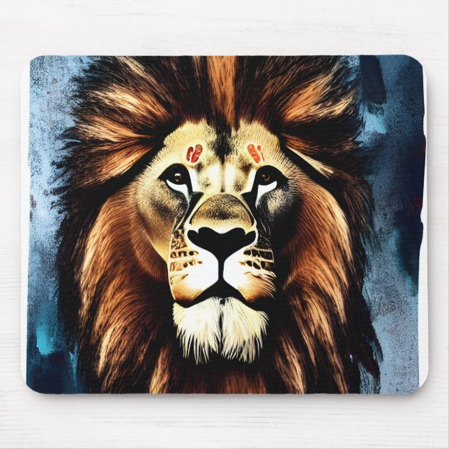 Artsy Wild African Lion Mouse Mat (Front)