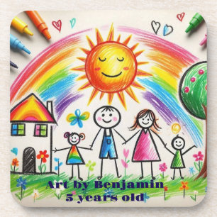 Artwork child proud Drawing kids Coaster