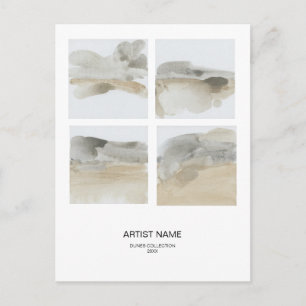 Artwork Collage Artist Postcard Template