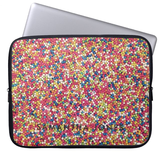 Artwork colourful candy sweets bold bright laptop sleeve (Front)