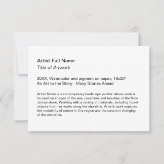 Artwork Exhibition Art Show Placards Thank You Card