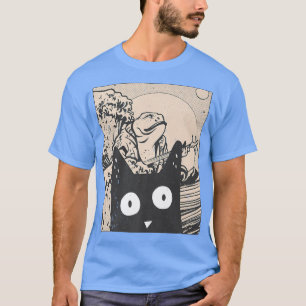 Artwork Frog Wave Kawaii Cat Japanese Vintage Aest T-Shirt