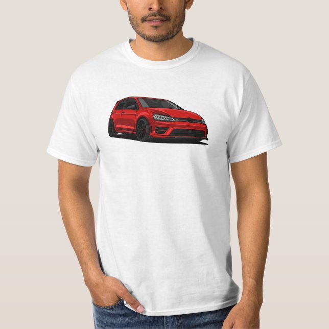Artwork Graphic German red iconic hot hatch T-Shirt (Front)
