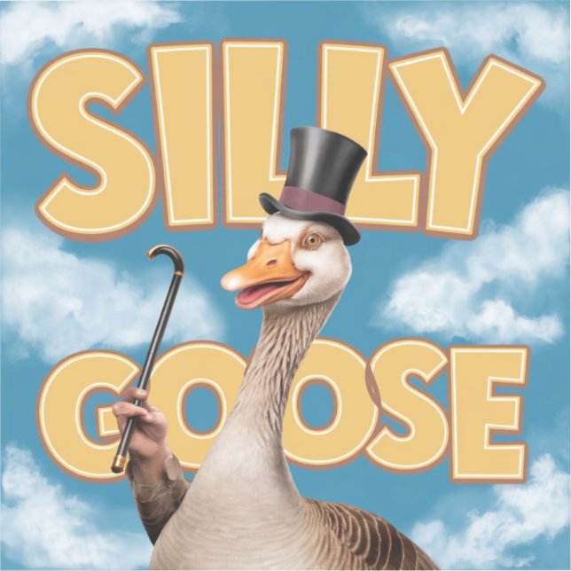  Artwork Illustration Silly goose, Funny Goose (Front)