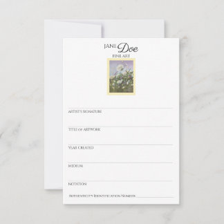 Artwork Information Card