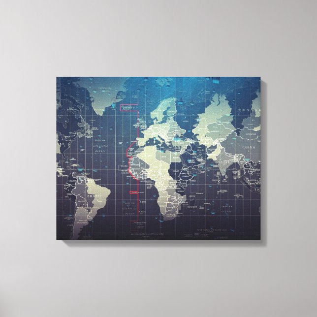 Artwork Map Premium Wrapped Canvas (Gloss) (Front)