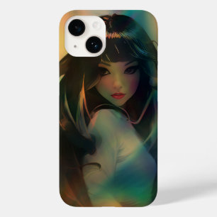 Artwork of Anime Girl Surrounded by Rainbow Light Case-Mate iPhone 14 Case