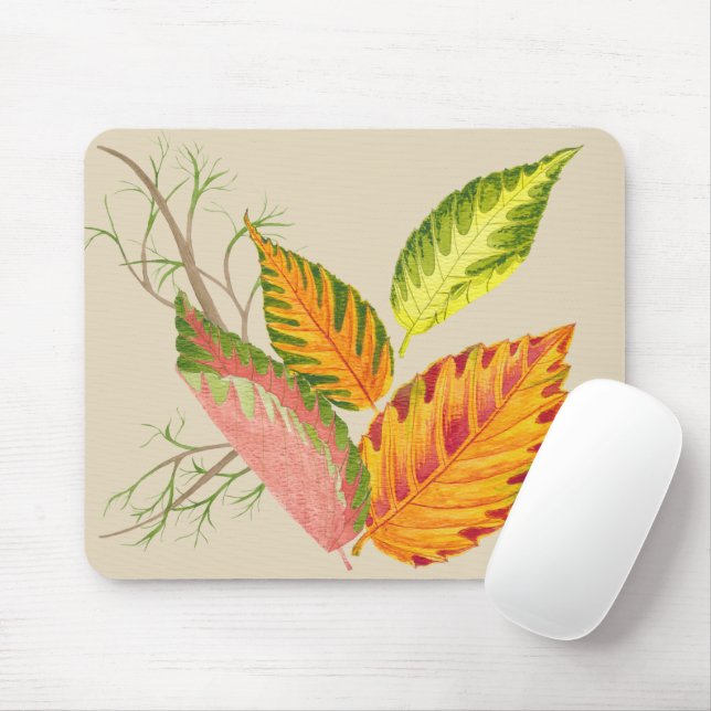 Arty Autumn on a Mouse Pad (With Mouse)