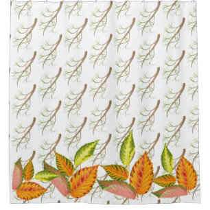 Arty Autumn on a Shower Curtain