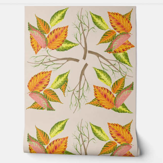 Arty Autumn on a  Wallpaper (Unrolling)
