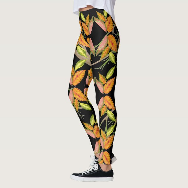 Arty Autumn on Leggings (Left)