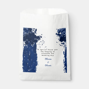Arty Blue Splatter - Wedding Favour Bag