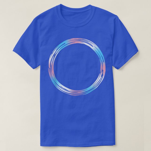 Arty Circle Subtle Trans Pride Flag Transgender Ri T-Shirt (Design Front)