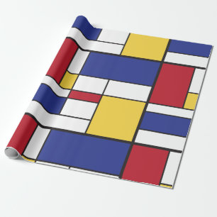 Arty Colourful Rectangles Wrapping Paper