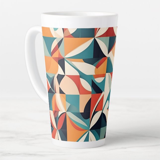 Arty design large latte mug (Left Angle)