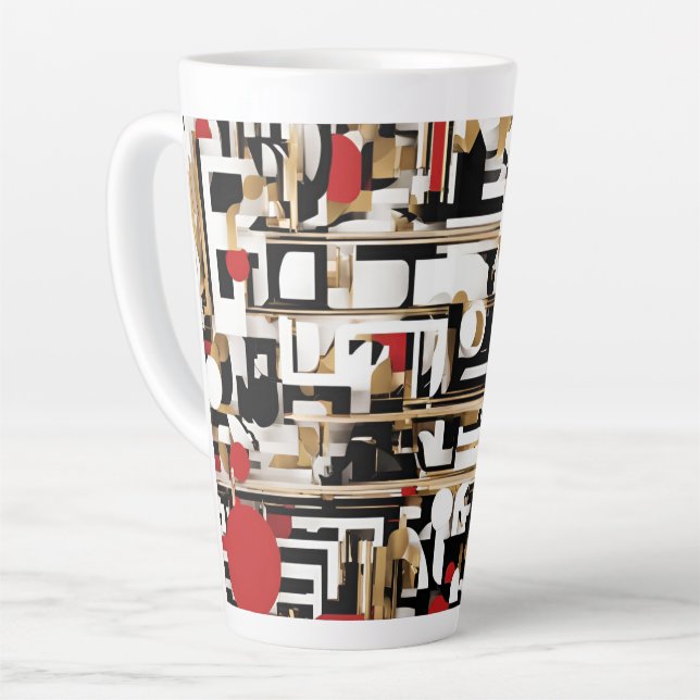 Arty Designer large Latte Mug (Left Angle)