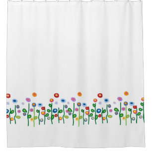 Arty panel of Spring flowers Shower Curtain