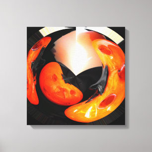 Arty pumpkins canvas print