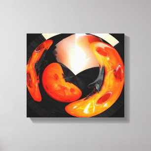 Arty pumpkins canvas print