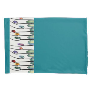Arty tulip border pillowcase