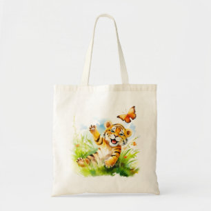 Aru: A Dreamy Baby Tiger Tote Bag