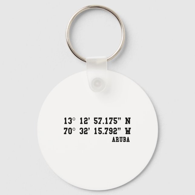 Aru Coordinates Design Summer Vacation Caribbean I Key Ring (Front)