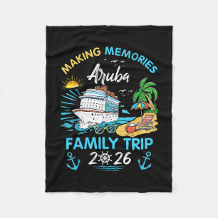 Aru Family Trip 2026 Making Memories Vacation Fleece Blanket