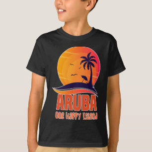 Aru One Happy Island Beautiful Sunset Beach T-Shirt