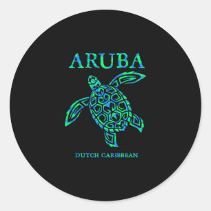 Aru Sea Turtle Cruise Vacation Souvenir Boys Girls Classic Round Sticker