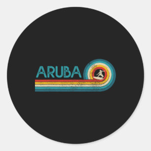 Aru Surf Vintage Beach Surfer Surfing Gift Classic Round Sticker