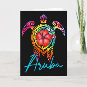 Aru Tie Dye Sea Turtle Card