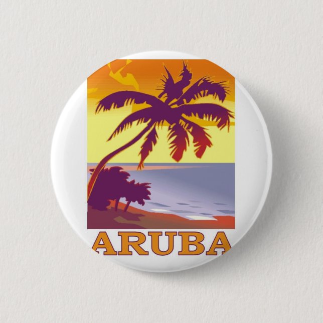 Aruba 6 Cm Round Badge (Front)