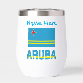 Aruba and Aruban Flag Blue Personalisation