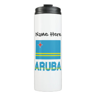 Aruba and Aruban Flag Personalised  Thermal Tumbler