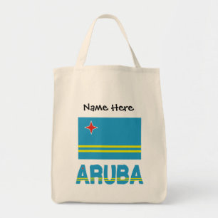 Aruba Aruban Flag Black Personalisation  Tote Bag