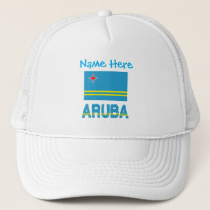 Aruba Aruban Flag Blue Personalisation  Trucker Hat