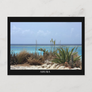 aruba beach postcard