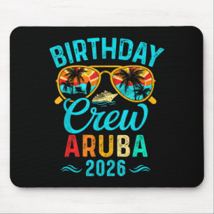 Aruba birthday crew vacation 2026 family matching mouse mat