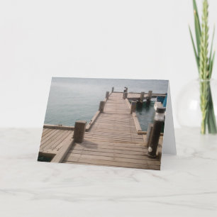 Aruba Boat Dock Greeting Card