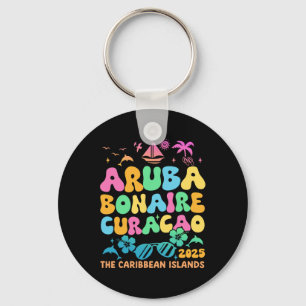 Aruba Bonaire Curacao 2025 Island Carribbean Trave Key Ring