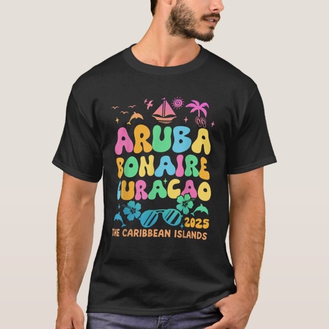 Aruba Bonaire Curacao 2025 Island Carribbean Trave T-Shirt (Front)