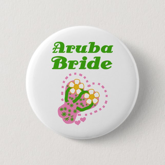 Aruba Bride 6 Cm Round Badge (Front)