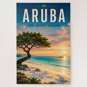 🌴 Aruba Caribbean Beach Escape ☀️ Jigsaw Puzzle